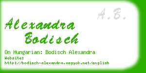 alexandra bodisch business card